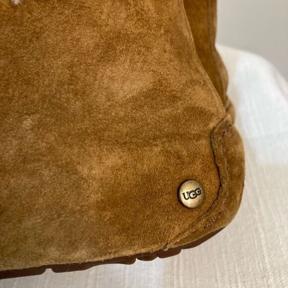 New Ugg Tall Alena suede slippers in Chestnut 9 - Picture 14 of 14